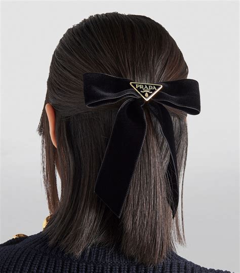 prada clip on|prada velvet hair clip.